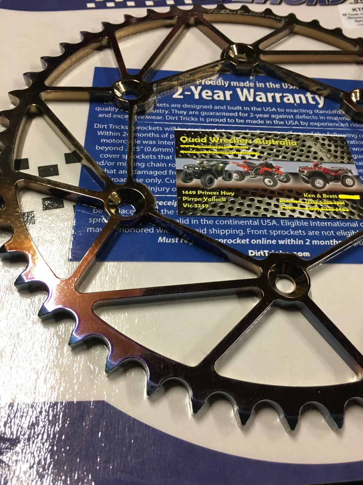 KTM DIRT TRICKS FRONT 14 & REAR 50 SPROCKET SET 250 350 450 500 530 4ST