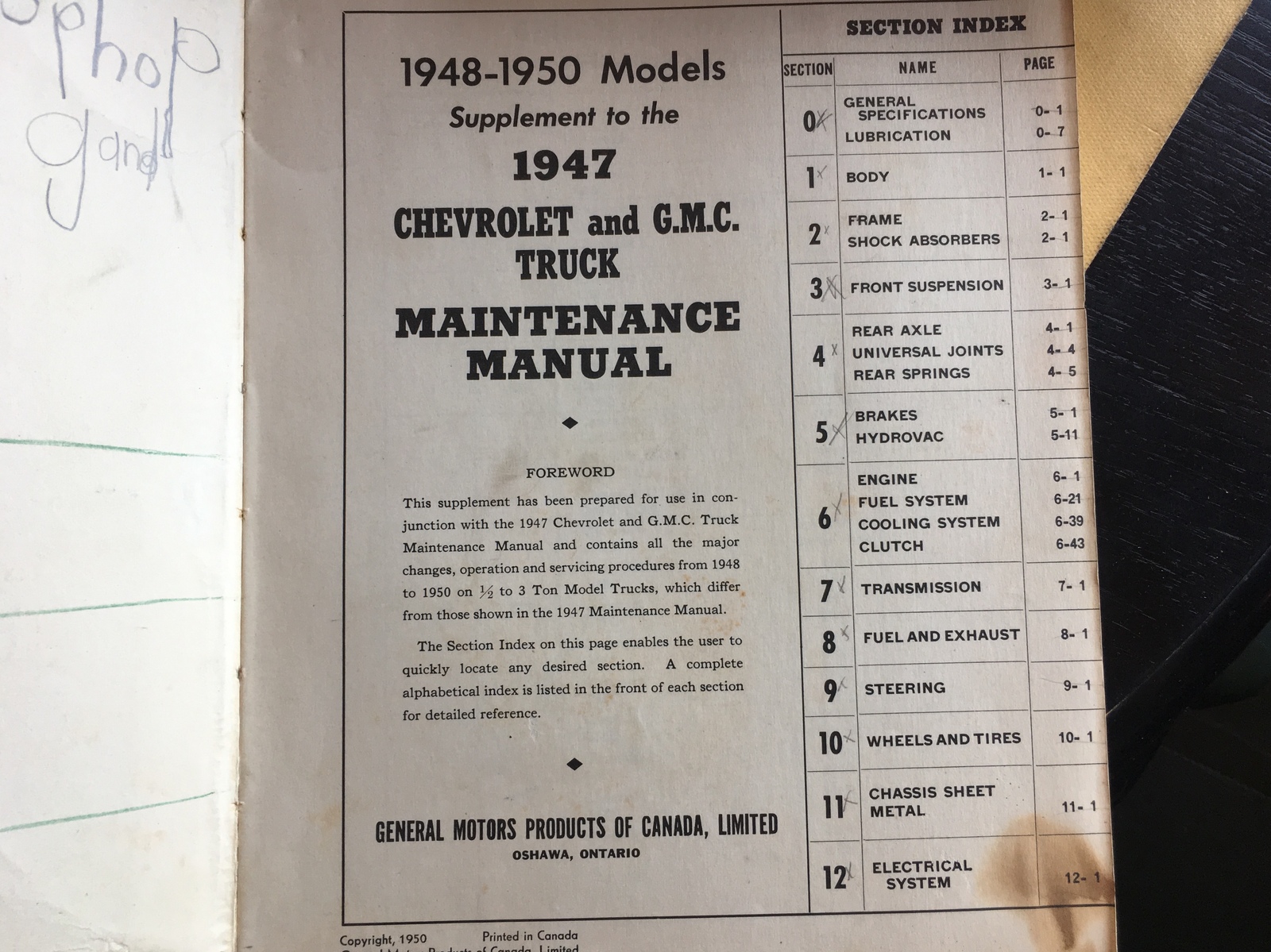 CHEVROLET AND GMC TRUCKS 1948 1950 GENERAL MOTORS WORKSHOP SERVICE MANUAL