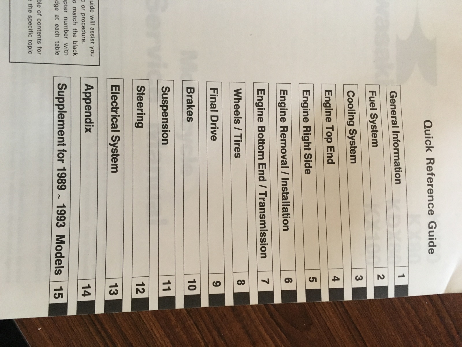 KAWASAKI KX60 KX80 KDX80 KX100 1988 1993 SERVICE MANUAL