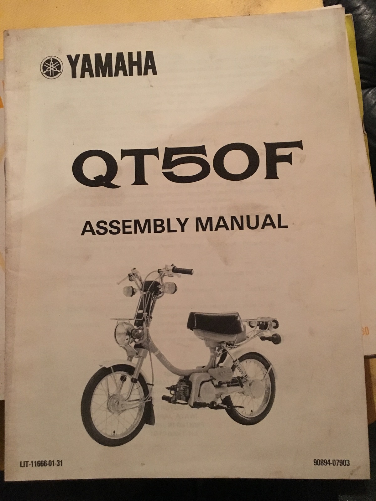 YAMAHA QT50F ASSEMBLY MANUAL