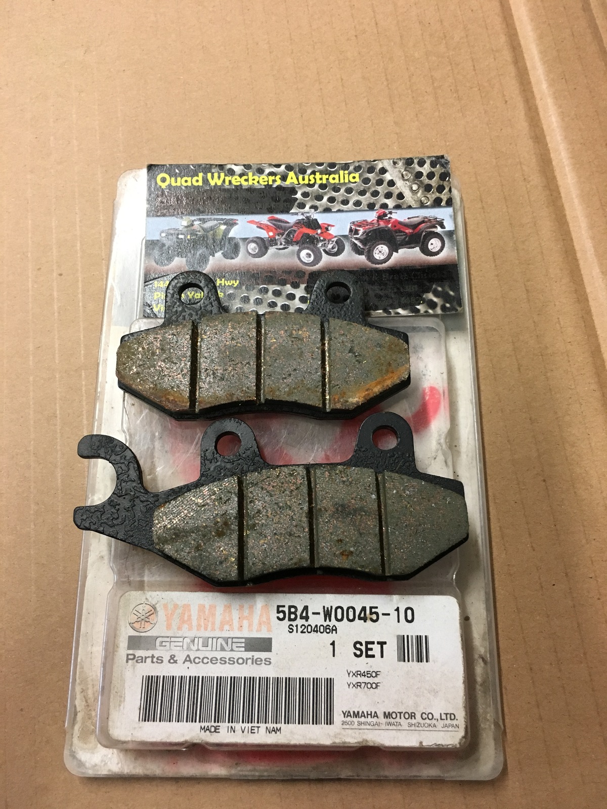 YAMAHA RHINO 660 700 FRONT / REAR LEFT HAND BRAKE PADS 5B4W004510