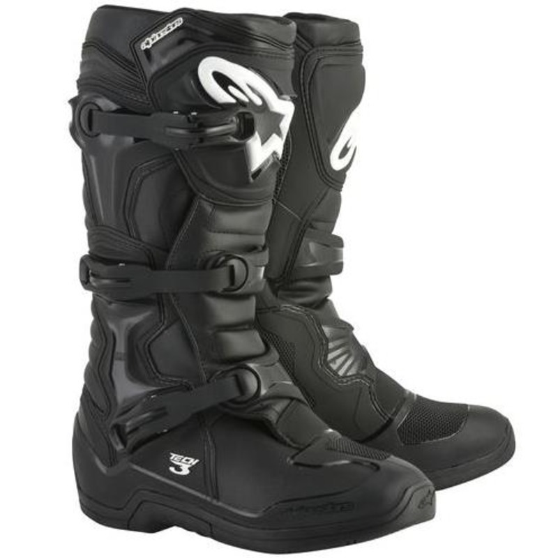 ALPINESTARS TECH 3 BLACK OFF ROAD DIRT BIKE MX BOOTS SIZE 10 ADULT MENS