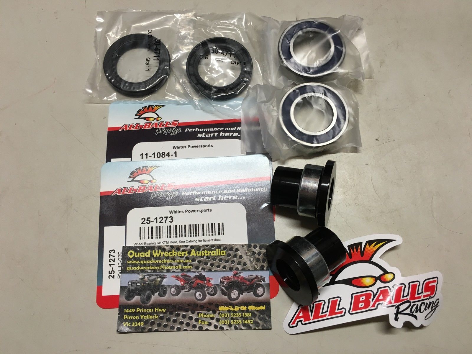 KTM HUSABERG REAR WHEEL BEARINGS SPACERS 85 125 250 300 400 450 500