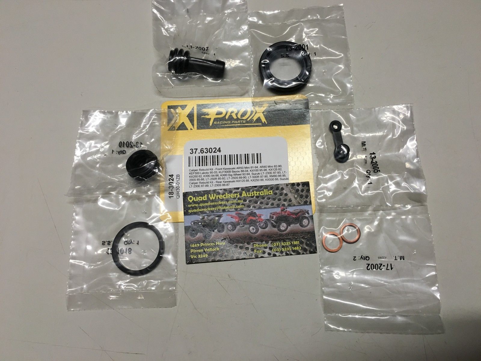 KAWASAKI KLF 300 B FRONT BRAKE CALIPER BRAKE REBUILD KIT PRO X 63024