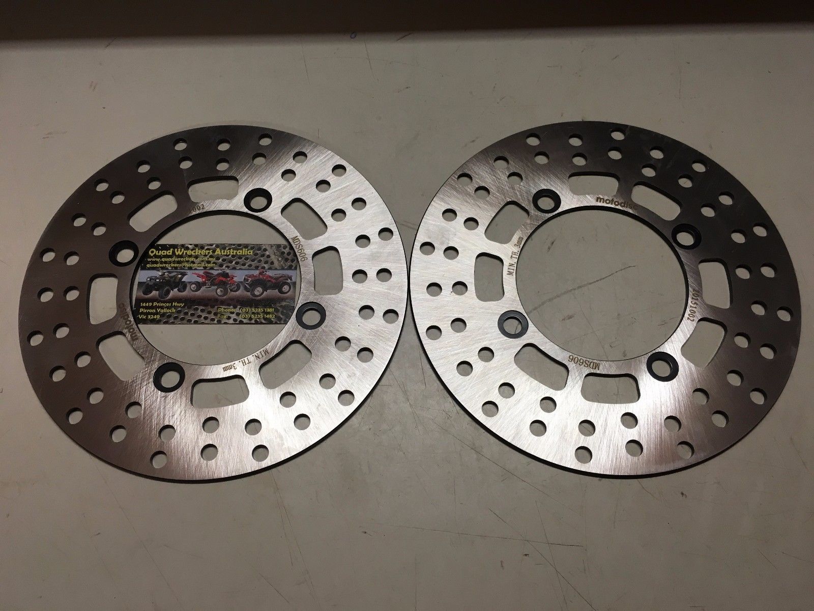 YAMAHA GRIZZLY YFM 550 700 FRONT BRAKE DISC ROTOR LEFT AND RIGHT 606