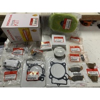 BRAND NEW GENUINE HONDA CRF 250 RJ 2018 2019  TOP END REBUILD SERVICE KIT BRAKE PADS LEVERS  06211-CRF-250RJ