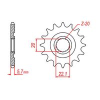 YAMAHA YZ 125 & X 2 STROKE 13 TOOTH FRONT SPROCKET 2005 - 2022 5NL-13