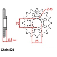 KTM 12 TOOTH FRONT STEEL SPROCKET 125 200 250 300 350 400 450 500 525 SX  EXC