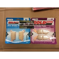 YAMAHA WR F 250  450 F GOLD FREN SINTER METAL K5 S3 FRONT & REAR BRAKE PADS 187 041