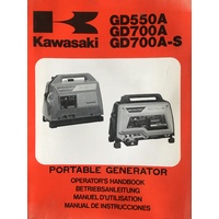 KAWASAKI GENERATOR GD550A GD700A GD700A-S  WORKSHOP SERVICE MANUAL