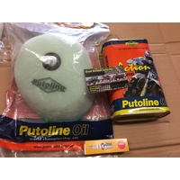 KTM 85 105 125 200 250 300 400 450 525 520 560 625 640 PUTOLINE FOAM AIR FILTER + 1 LT OIL