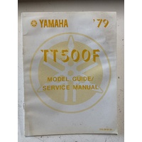 YAMAHA TT 500 F  79 SUPPLEMENTARY GENUINE YAMAHA SERVICE  MANUAL 2Y0-28197-20 MODEL GUIDE