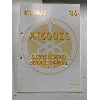 YAMAHA XT 600 ZS 86 SUPPLEMENTARY YAMAHA SERVICE  WORKSHOP MANUAL 1VL-28197-20