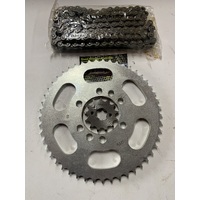 YAMAHA TTR 125 SMALL WHEEL CHAIN AND SPROCKET KIT 13 T FRONT 49 T REAR 428 EK CHAIN