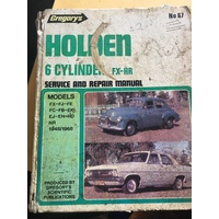 HOLDEN FX FJ FE FC FB EK EJ EH HD HR 1948 1968 GREGORYS WORKSHOP MANUAL