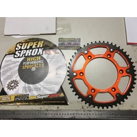 KTM 52 TOOTH REAR SPROCKET STEALTH  ORANGE 125 200 250 300 350 450 500 530