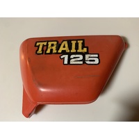 HONDA CT 125 TRAIL AG LEFT SIDE PLASTIC COVER also ct 185 200 ORANGE