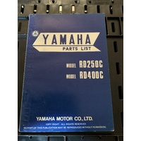 GENUINE YAMAHA PARTS LIST BOOK  RD 250 C RD 400 C ID PART NUMBERS SCHEMATICS 1A0-28198-06