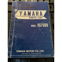 GENUINE YAMAHA PARTS LIST BOOK  XS 750 D ID PART NUMBERS SCHEMATICS 1J7-28198-05