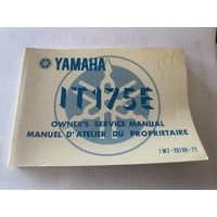 YAMAHA IT 175E 175 E GENUINE YAMAHA OWNERS SEVICE MANUAL 1W2-28199-71