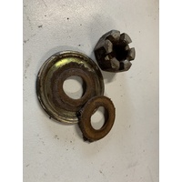 SUZUKI LT 160 REAR WHEEL HUB AXLE NUT AND WASHERS