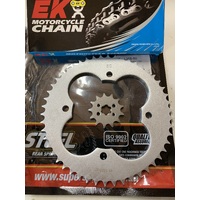 HONDA TRX 90 CHAIN AND SPROCKET SET 14 FRONT 50 REAR 93 - 14 428 EK CHAIN