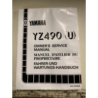 YAMAHA YZ 490 U GENUINE YAMAHA SERVICE REPAIR  WORKSHOP MANUAL 2WH-28199-80