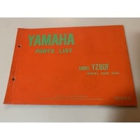 YAMAHA YZ 80 F PARTS LIST BOOK SCHEMATICS BREAK DOWN 2X6-28198-05