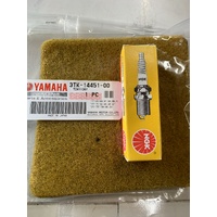 YAMAHA DT 175 SERVICE , B8ES NGK SPARK PLUG AND GENUINE AIR FILTER FOAM ELEMENT