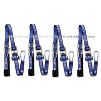 AEROFAST ATV UTV QUAD SXS RATCHET RESTRAINT KIT 4 X TIE DOWNS 