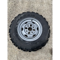 NEW HONDA ATV FRONT RIM WHEEL 12 X 6 & TYRE 24 X 8 X 12 TRX 420 350 SILVER
