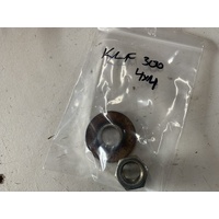 KAWASAKI KLF 4X4 300  REAR BRAKE DRUM HUB AXLE NUT AND WASHER
