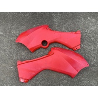 HONDA TRX 250 2005 - 2020 RED PLASTIC FUEL TANK SIDE COVER PAIR LEFT AND RIGHT