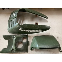 KLF 300 B KAWASAKI DARK GREEN FUEL TANK TOP / FRONT / SEAT  COVER SET SEE PICS