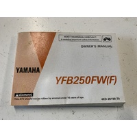 YAMAHA YFB 250 TIMBERWOLF 4X4 ATV OWNERS HAND BOOK MANUAL 4KD-28199-70