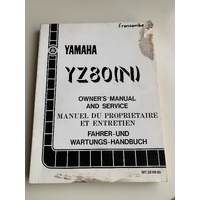 GENUINE YAMAHA  WORKSHOP SERVICE MANUAL YZ 80 N ( 1985 ) 58T-28199-80
