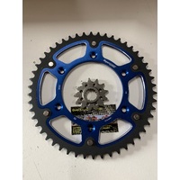 KTM HUSQUVARNA HUSABERG 50 BLUE T REAR 13 T FRONT STEALTH SUPER SPROX SPROCKETS