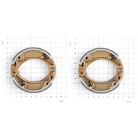 HONDA XR 100 CRF 100  FRONT  AND  REAR  BRAKE SHOES SET 39123 X2