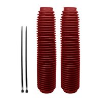 CIRCUIT FRONT FORK BOOTS GATOR 350 MM LONG 39 TOP 53 LOWER BOTTOM RED CR YZ