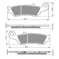 YAMAHA YZ 250 FX 2015 - 2021 4 STROKE FRONT BRAKE PADS SINTERED S3 GOLD FREN 248 S3
