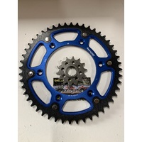 KTM HUSQUVARNA HUSABERG 48 BLUE T REAR 14 T FRONT STEALTH SUPER SPROX SPROCKETS