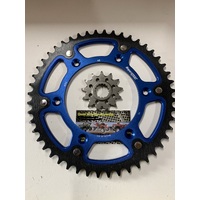 KTM HUSQUVARNA HUSABERG 48 BLUE T REAR 13 T FRONT STEALTH SUPER SPROX SPROCKETS