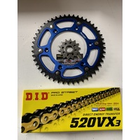 KTM 48 T BLUE REAR 14 SPROCKET STEALTH 300 DID VX3 GOLD 520 XRING HUSKY BERG 300 250 350 500 501