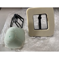 YAMAHA DT 200 230 AIR FILTER PLASTIC CAGE , GUIDE MOUNTING PLATE & AIF FILTER FOAM ELEMENT