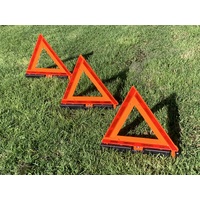 NARVA SAFTEY CAR UTE ROAD SIDE REFLECTIVE TRIANGLE 3 PEICE SET KIT IN STORAGE BOX 84200