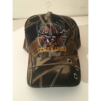 LOCKED AND LOADED CAMO HUNTING CAP HAT DEER