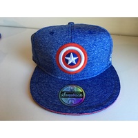 CAPTAIN AMERICA HAT - CAP FLAT PEAK SNAP BACK MARVEL  DARK BLUE