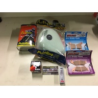 HONDA CRF 450 X  SERVICE KIT  PUTOLINE FILTER OIL AIR OIL BRAKE PADS SPARK PLUG