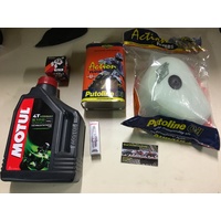 HONDA CRF 450 X  SERVICE KIT  PUTOLINE FILTER OIL AIR MOTUL OIL  SPARK PLUG