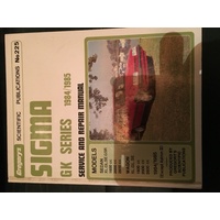 SIGMA GK SERIES 1984-85 GREGORYS SP  WORKSHOP MANUAL